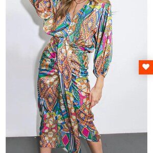 Silk Woven Midi Dress